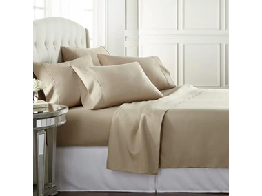 $35.99, Was $129.99, 72% Off! Milano 100% Cotton 4 Piece Sheet Set dealfomo