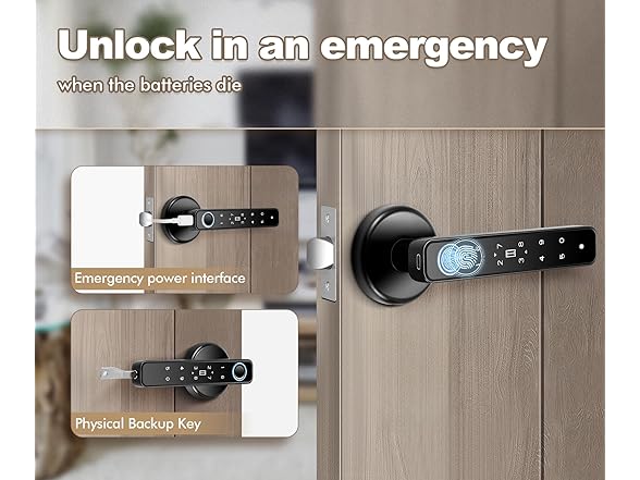 Hutehoute 5-in-1 Fingerprint Door Knob