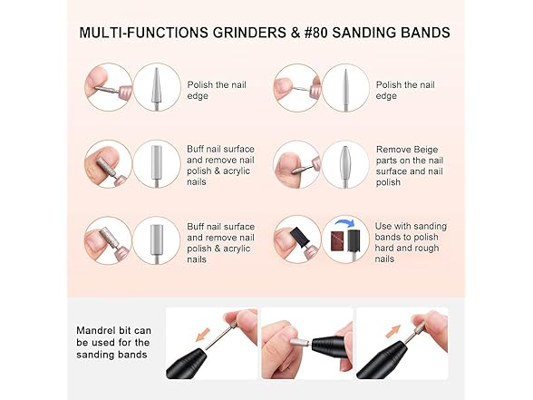 COSITTE Electric Nail Drill, USB Electric Nail Drill Machine f