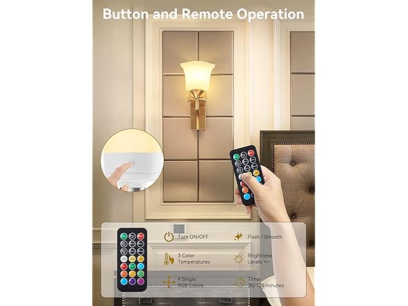 Minetom E26 Rechargeable Light Bulbs 4 Pack