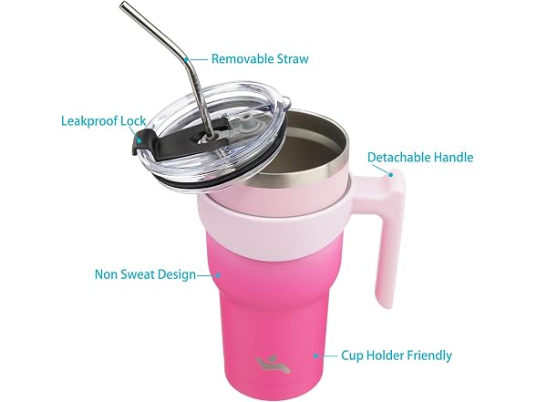 Konokyo 40 oz Tumbler with Handle Sakura
