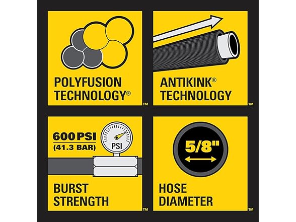 Heavy-Duty EXOJACKET Fabric Garden Hose