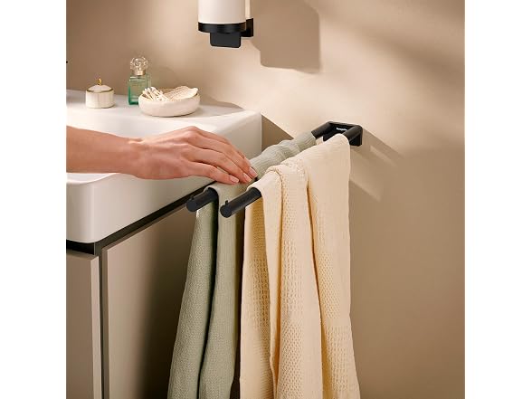 hansgrohe AddStoris S Dual Towel Bar in Matte Black