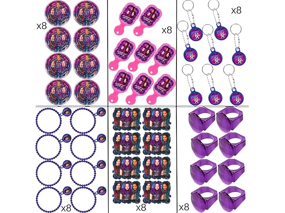 Purple & Pink Disney Descendants 3 Mega Mix Party Set