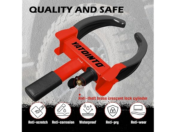 YATOINTO Universal Wheel Lock 2 Pack
