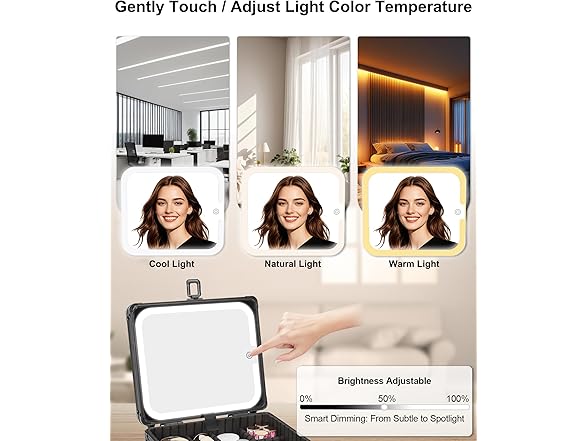 TanTo Makeup Box with LED Mirror