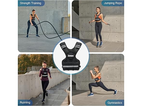 ZELUS Weighted Vest - 20-32lbs