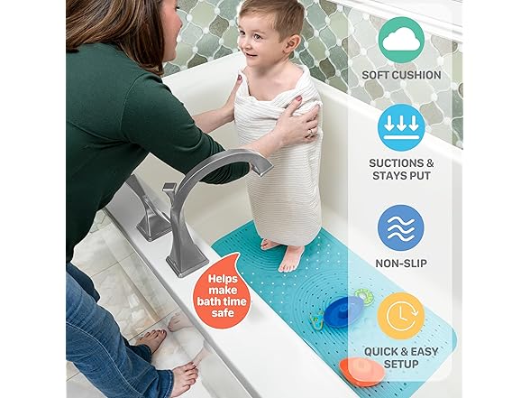 Nuby Cushioned Bath Mat, Your Choice