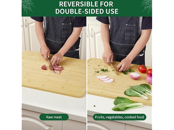 OUTLANE 30'' x 20'' Large Bamboo Cutting Board