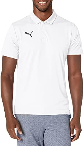 PUMA Men's TeamLIGA Sideline Polo, White/Black, XX-Large