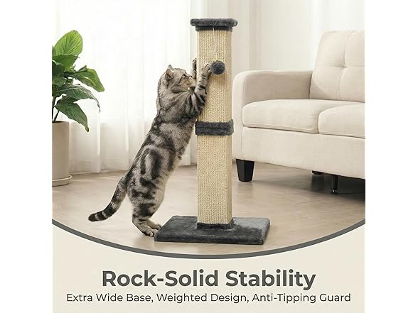 Fansafurn Tall Cat Scratching Post, 32''