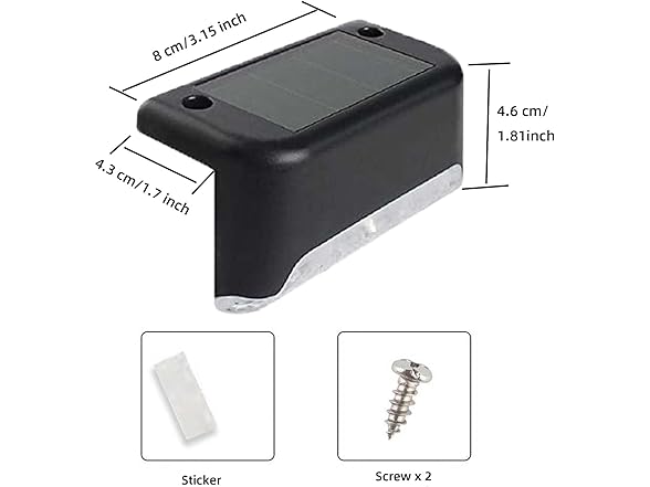 CzlBezr Solar Deck Lights Outdoor