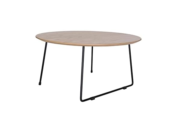 LeisureMod Pemborke Round Coffee Table