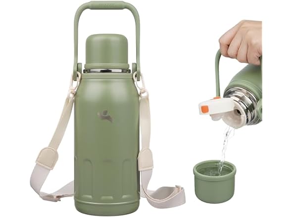 Konokyo 40oz Thermos Army Green