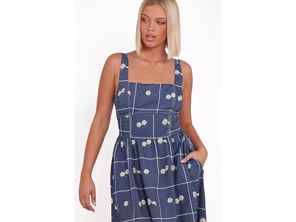 Petal & Pup Women's (M) Yolande Midi Dress - Blue
