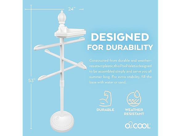 O2COOL Adjustable Pool & Patio Towel Holder