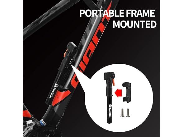 TOOLITIN Mini Bike Pump, Portable Bicycle Acce