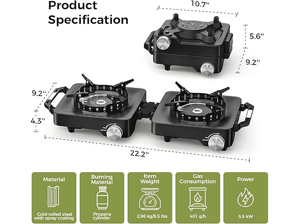 MoKo Propane Camping Stove