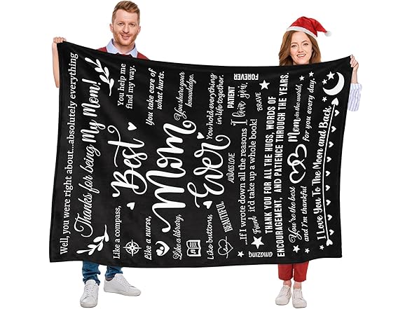 Mom Birthday Blanket Gift, 50x70"