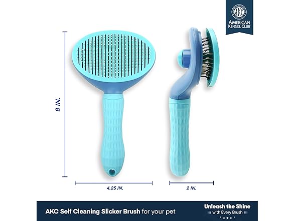 AKC Self-Cleaning Grooming Slicker Brush