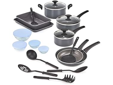 $38.99 BELLA Nonstick Aluminum Set w/ Glass Lids dealfomo