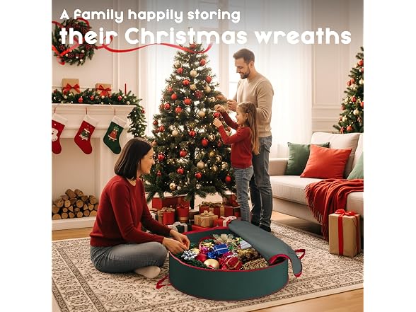 Criusia 2-Pack Wreath Storage Bag 36in