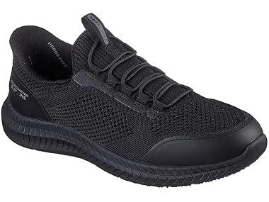 $28.99, Was $100, 71% Off! Skechers Men's Work Russom Grilax Bungee Slip-In dealfomo