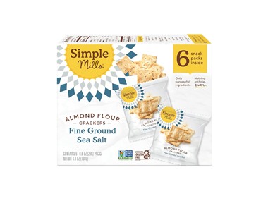 $4.29, Was $7.99, 46% Off! Simple Mills SIMPLE MILLS Sea Salt Crackers, 8ct dealfomo
