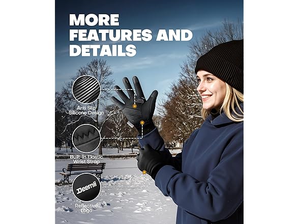 Winter Gloves Black S