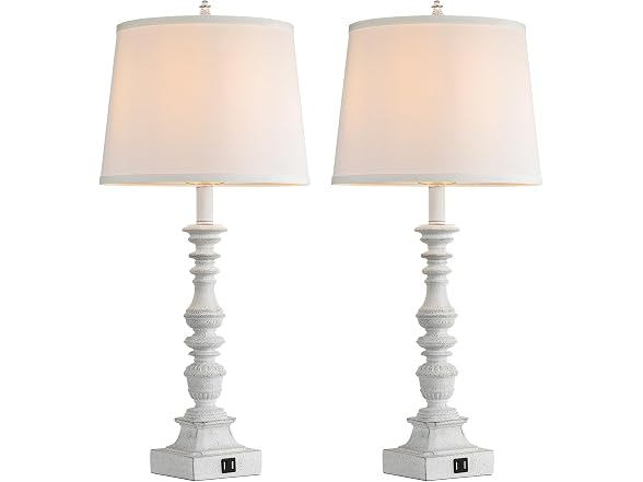 Farmhouse Table Lamps, Set of 2