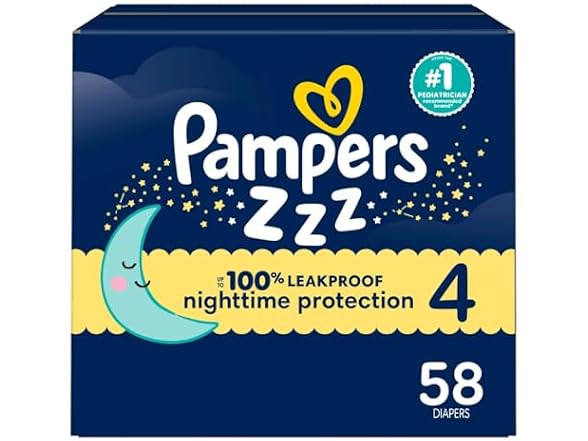 Pampers | ZZZ Overnight Diapers 58 Count