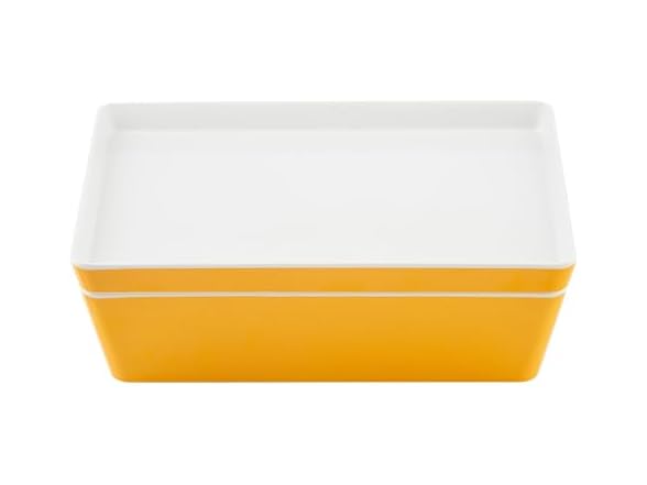TableCraft Rectangular Stackable Bowl and Lid, Clemantine
