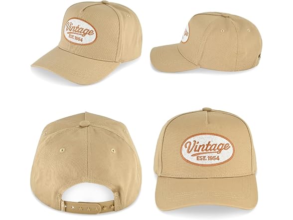 Vintage Embroidered Patch Snapback Cap