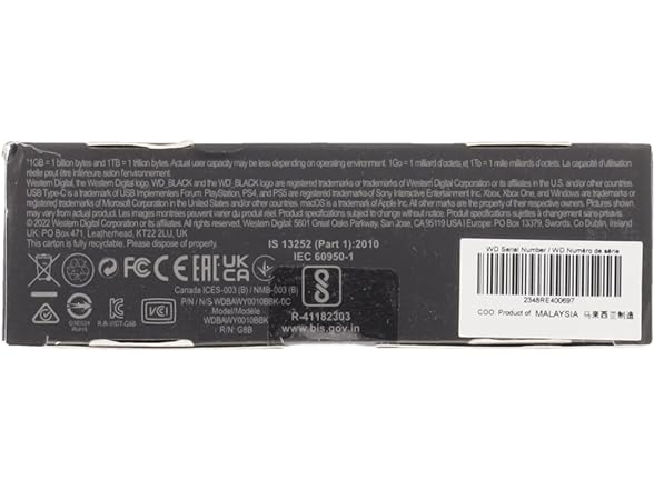 Western Digital 1TB P40 GameDrive SSD WDBAWY0010BBK-WESN (Open Box)