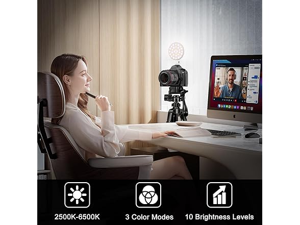 Hagibis LED Video Light, 2500mAh Rechargeable