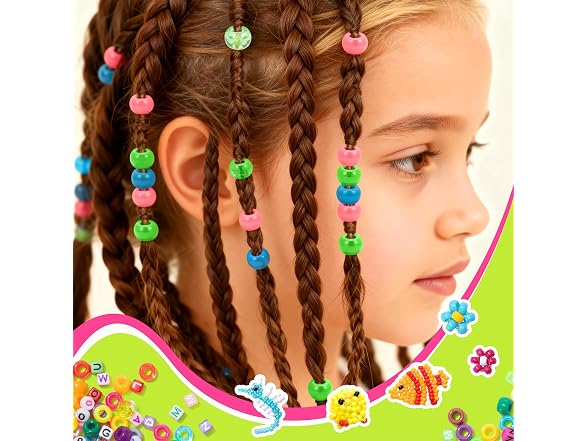 Simetufy 4200Pcs Pony Beads Bulk Kit