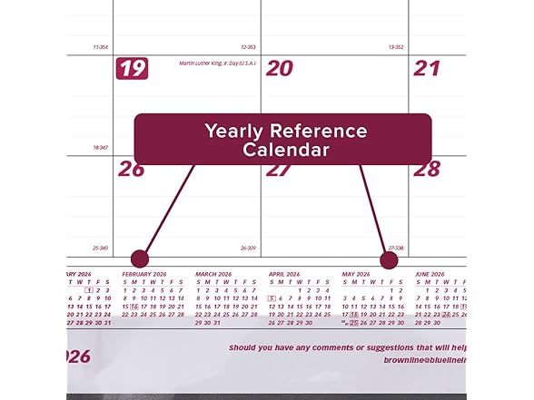 Brownline® 2026 Monthly Desk Pad Calendar