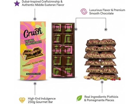Crush Dubai Pomegranate Bar 7oz