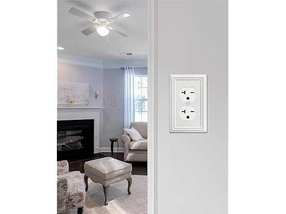 4-Pack Duplex Metal Outlet Cover