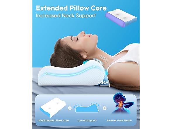Tskuiqi Cervical Pillow for Neck Pain