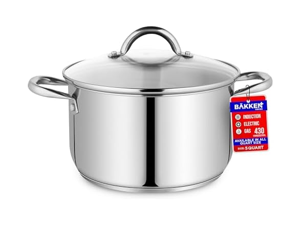 Bakken-Swiss 5-Qt Stainless Steel Stockpot