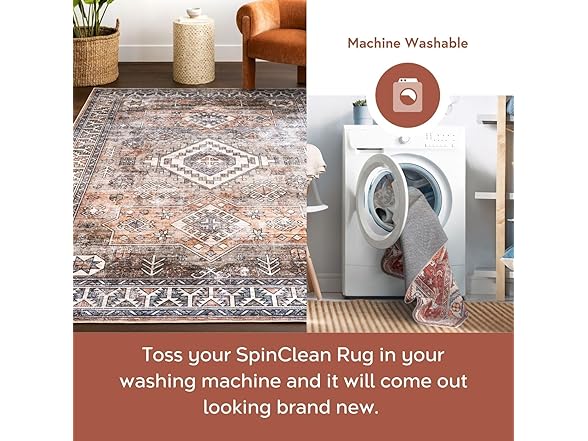 nuLOOM 5' x 8' Machine Washable Rug