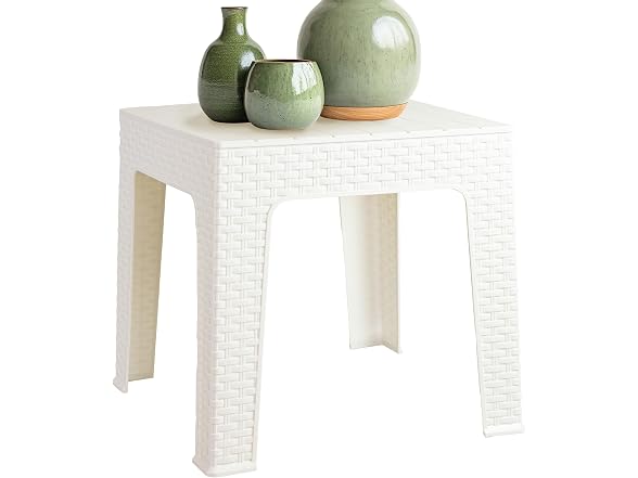 Sunnydaze Decor SUP-407 18 White Side Table White - Gallery 9