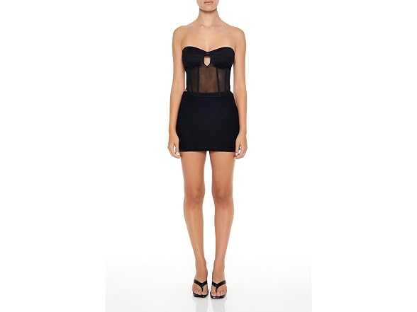 Forever 21  (L) Mesh Sweetheart Tube Top