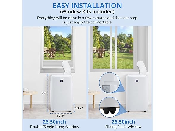 Takywep 14000BTU Portable Air Conditioners- 750 SqFt
