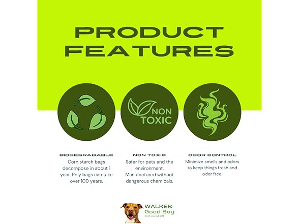 Walker Good Boy Eco-Friendly Lightly Scented Poop Bags