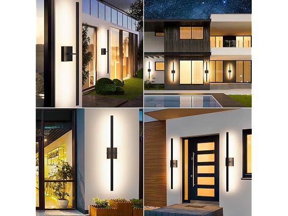 BesLowe 2 Pack Outdoor Wall Lights