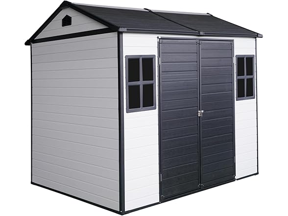 ZENITHLIVING Outdoor Storage Shed, Grey