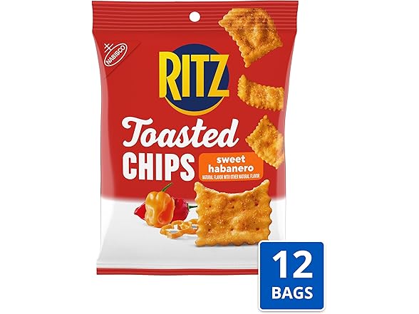 12PK RITZ Toasted Chips Sweet Habanero Crackers