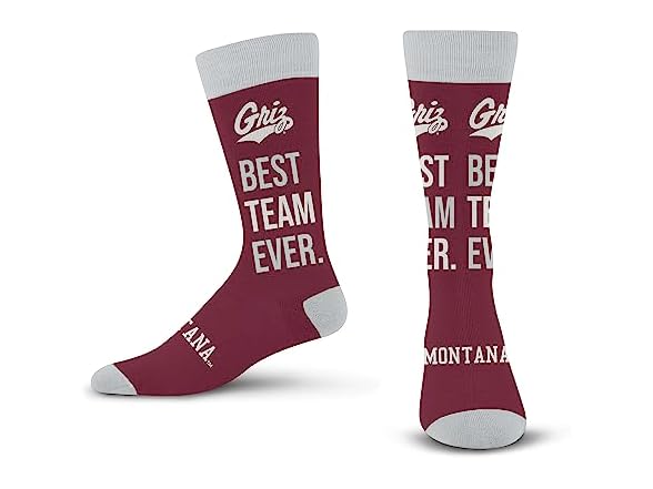 For Bare Feet NCAA Best Team Crew Sock
